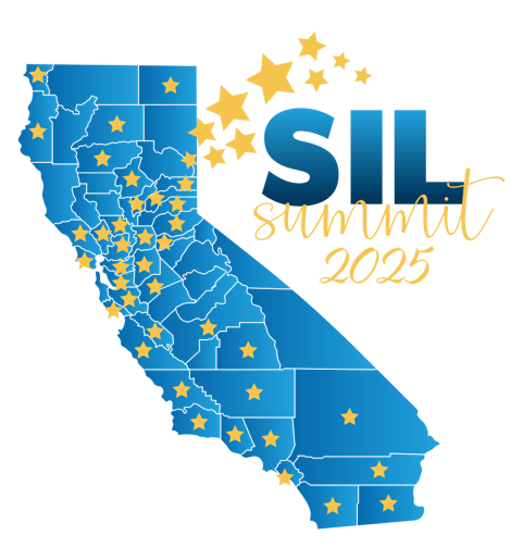 the SIL Summit registration and map of CA with stars floating around it